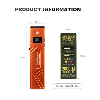 Helius HT01 Flat Rechargeable EDC Flashlight