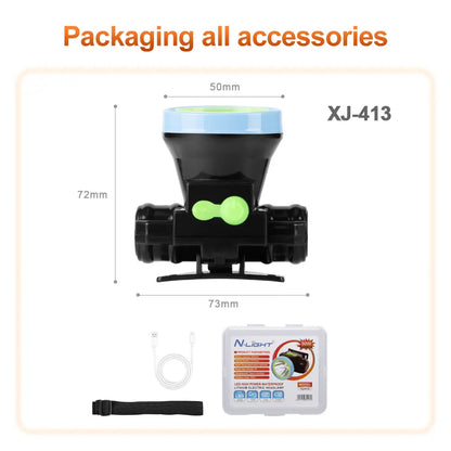 Helius XJ415 Lightweight Build In Battery LED Headlamp