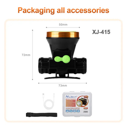 Helius XJ415 Lightweight Build In Battery LED Headlamp