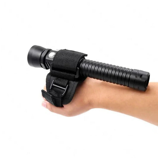 Nylon Hand Free Adjustable Diving Flashlight Holder