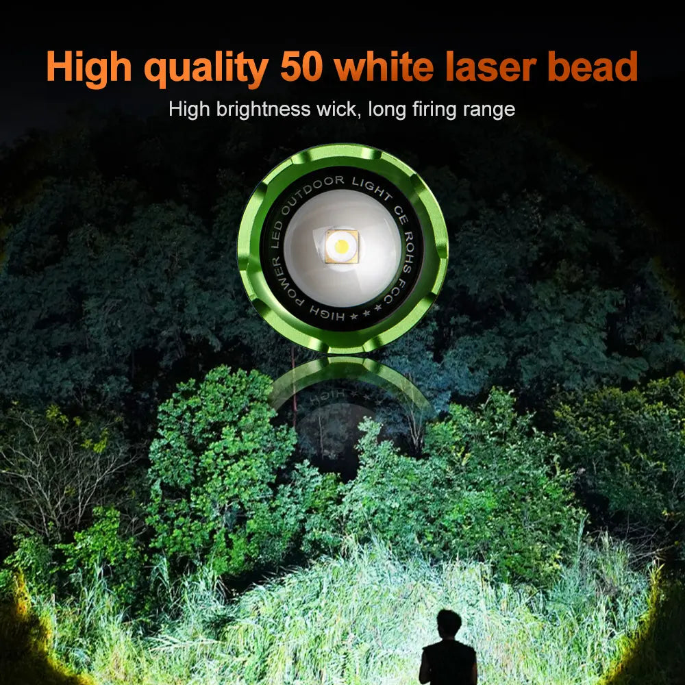 Helius X77 White Laser Zoomable Flashlight