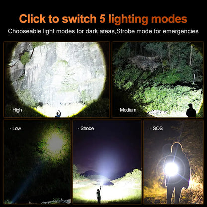 Helius X77 White Laser Zoomable Flashlight