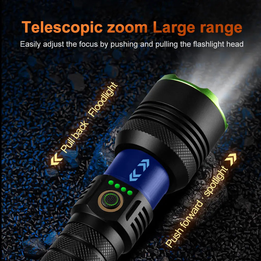Helius X77 White Laser Zoomable Flashlight