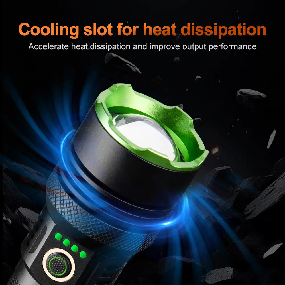 Helius X77 White Laser Zoomable Flashlight