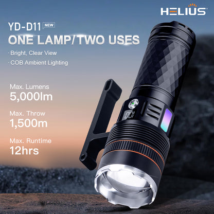 Helius YD-D11 5000 Lumens Zoomable Flashlight