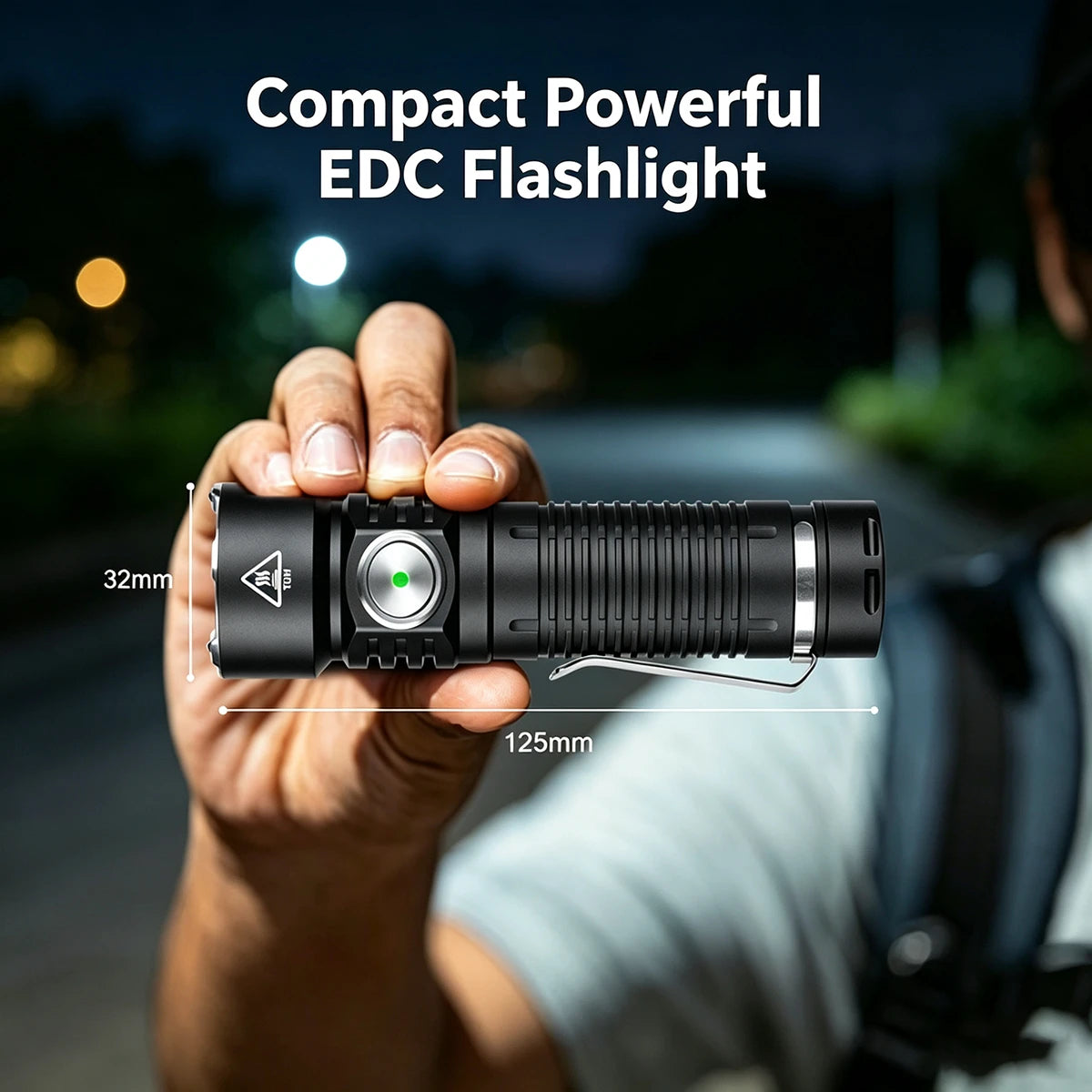 Helius E35 Flashlight — 5000LM P50.4, 480m, IPX7, USB-C, 21700