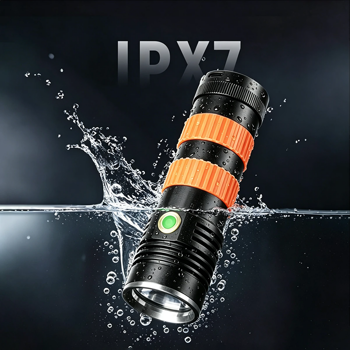 Helius M8S Flashlight — 2000LM SST40, 479m, IPX7, 26650 Battery