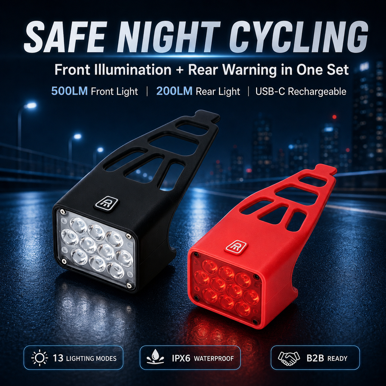 YY-518 Dual-Head Multi-Function Headlamp – 10×T6 LEDs / 500lm Bright / Dual Batteries / Outdoor Lighting + Safety Warning