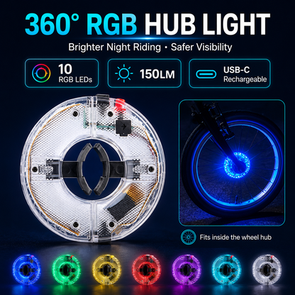 A58 Detachable RGB Magnetic Induction Light – 10 Colors / Vibration Sensor / Magnetic Mount / Night Cycling & Running Safety
